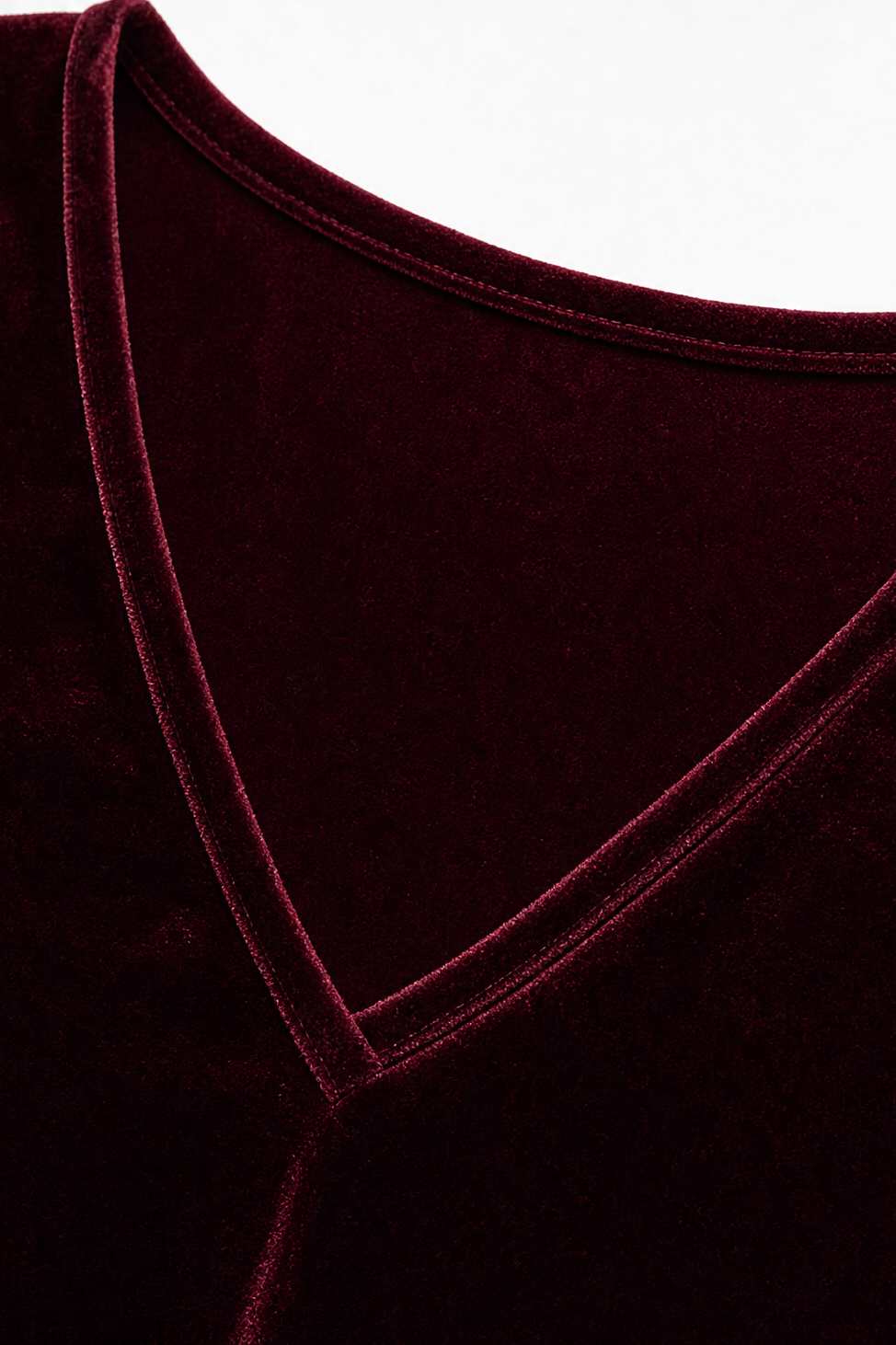 Janet | V-Neck Velvet Tunic Top with Pockets