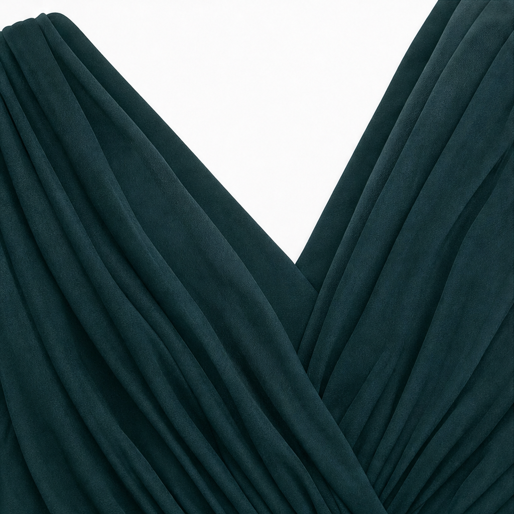 Jasmine | Off-the-Shoulder Draped Chiffon Maxi Dress