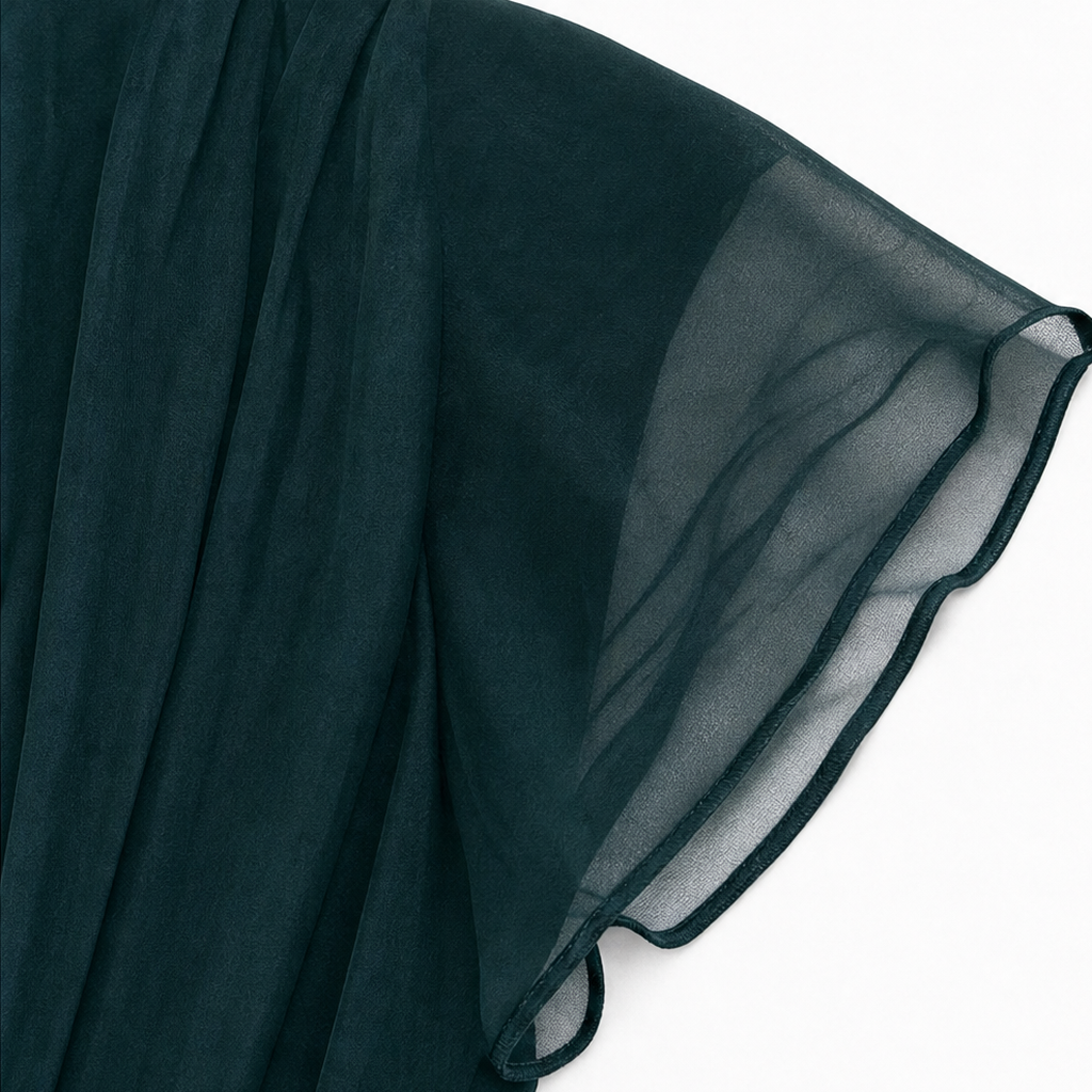 Jasmine | Off-the-Shoulder Draped Chiffon Maxi Dress