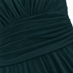 Jasmine | Off-the-Shoulder Draped Chiffon Maxi Dress