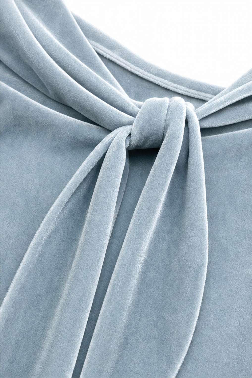 Jean | Stretch Velvet Tie-Neck Blouse