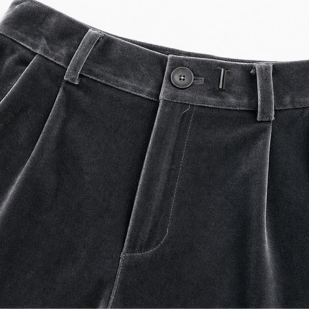 Jessie | High-Waisted Wide-Leg Velvet-Like Pants