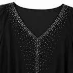 Joanna | Rhinestone V-Neck Cape Midi Dress
