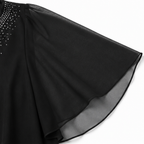 Joanna | Rhinestone V-Neck Cape Midi Dress