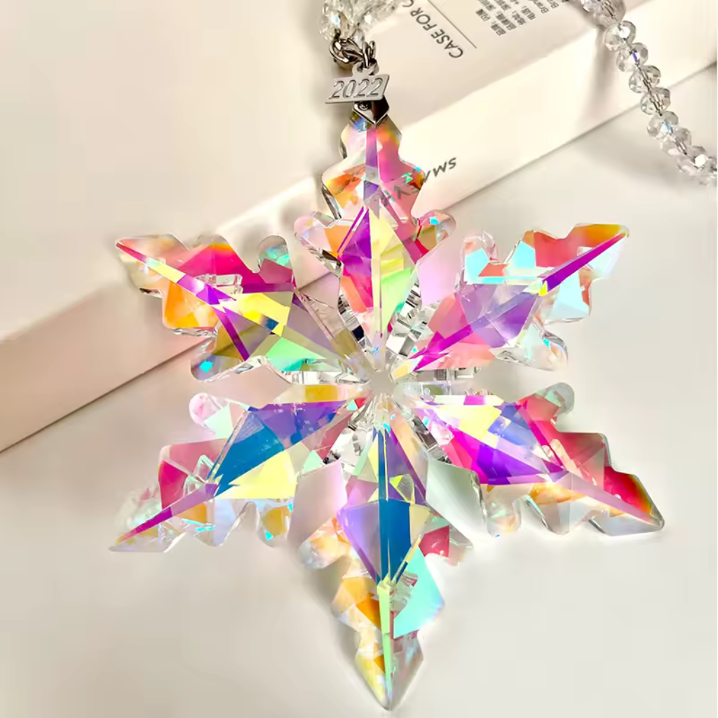 K9 Crystal Snowflake Ornament with Chain