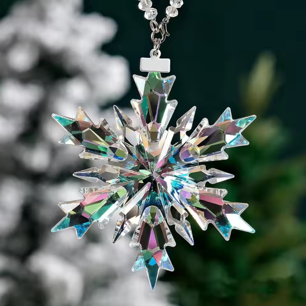 K9 Crystal Snowflake Ornament with Chain