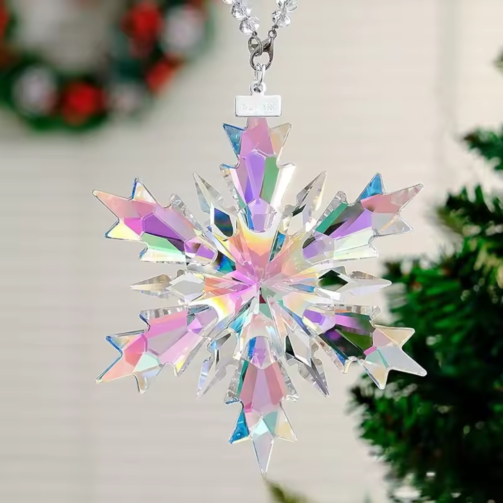 K9 Crystal Snowflake Ornament with Chain