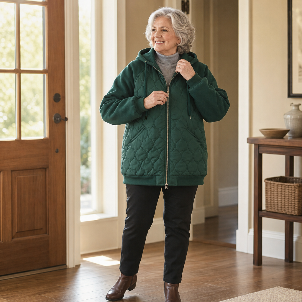 Kaitlin | Cozy Spliced Hooded Jacket