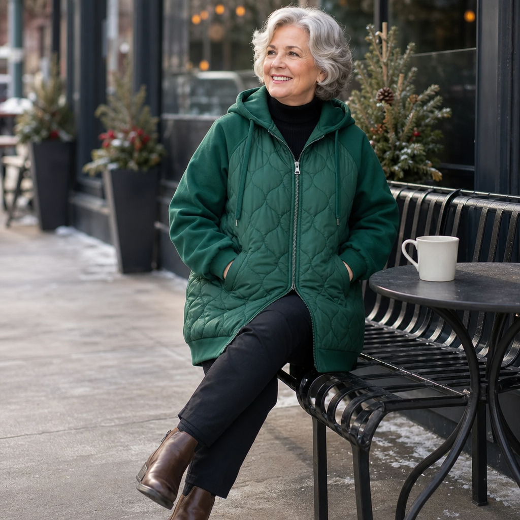 Kaitlin | Cozy Spliced Hooded Jacket