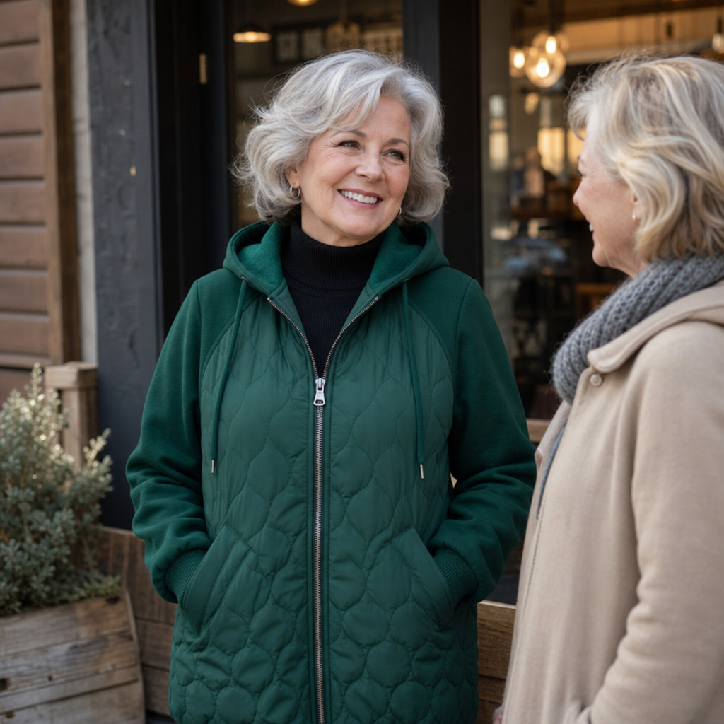 Kaitlin | Cozy Spliced Hooded Jacket