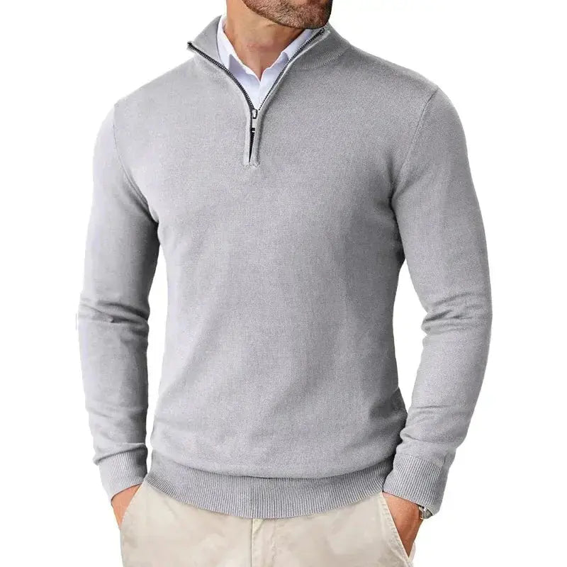 Kane | Half-Zip Knit Collared Sweater