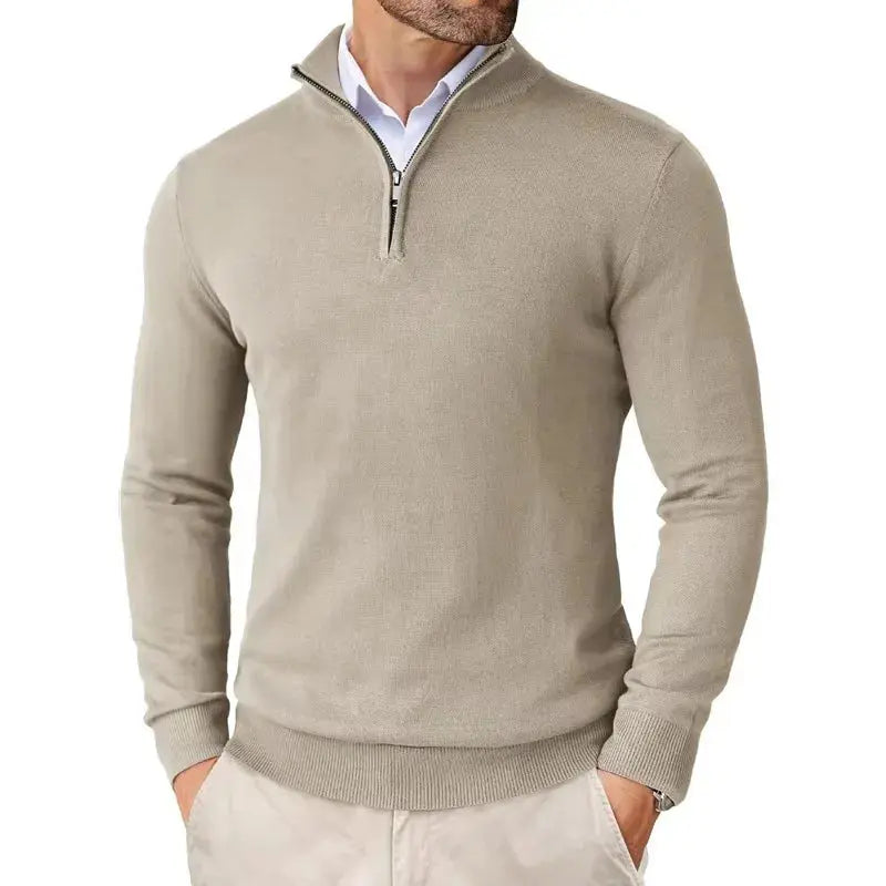 Kane | Half-Zip Knit Collared Sweater