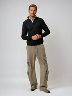 Kane | Half-Zip Knit Collared Sweater