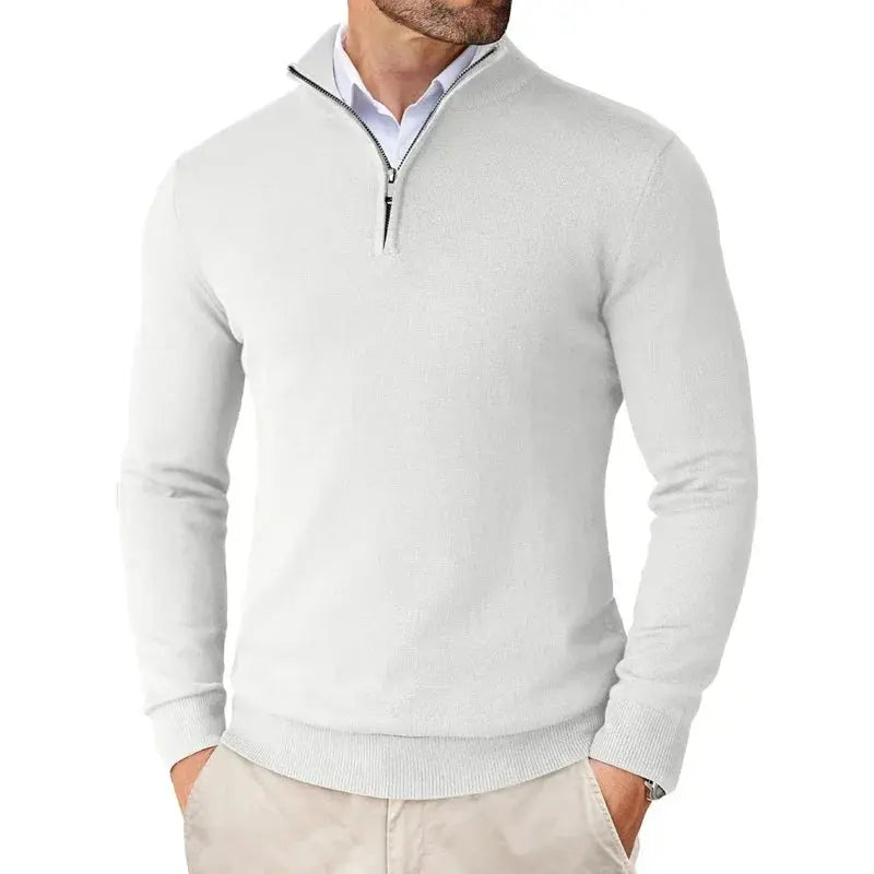 Kane | Half-Zip Knit Collared Sweater