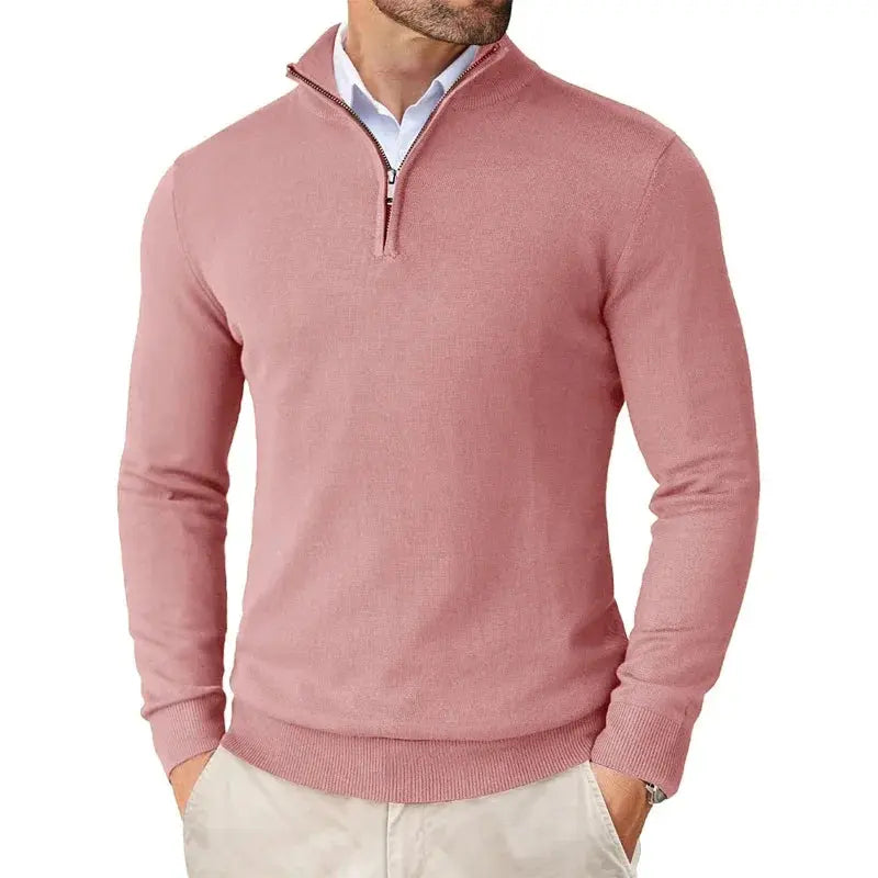 Kane | Half-Zip Knit Collared Sweater