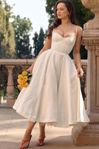 Kathleen | Tulle Midi Dress with Adjustable Straps