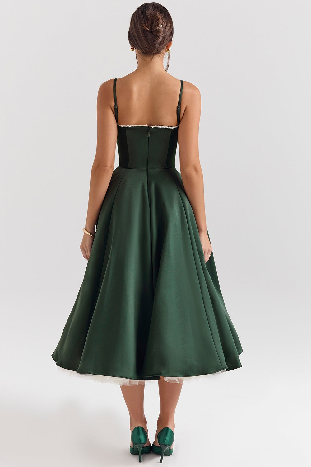 Kathleen | Tulle Midi Dress with Adjustable Straps