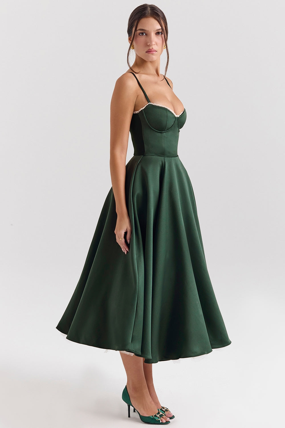 Kathleen | Tulle Midi Dress with Adjustable Straps