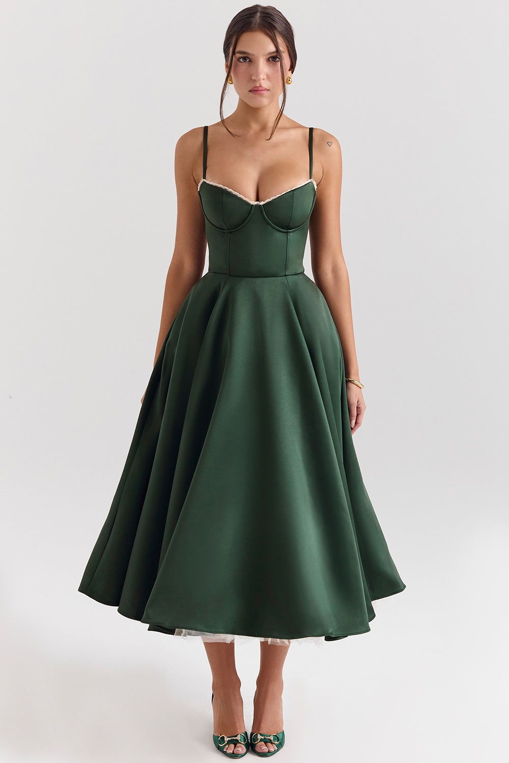 Kathleen | Tulle Midi Dress with Adjustable Straps