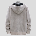 Keegan | Textured Knit Fleece-Lined Full-Zip Hoodie