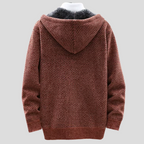 Keegan | Textured Knit Fleece-Lined Full-Zip Hoodie