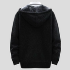 Keegan | Textured Knit Fleece-Lined Full-Zip Hoodie