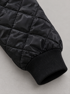 Kendra quilted bomber jacket – ribbed cuff (Black)