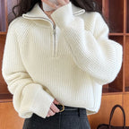 Kitty | Oversized Quarter-Zip Knit Sweater