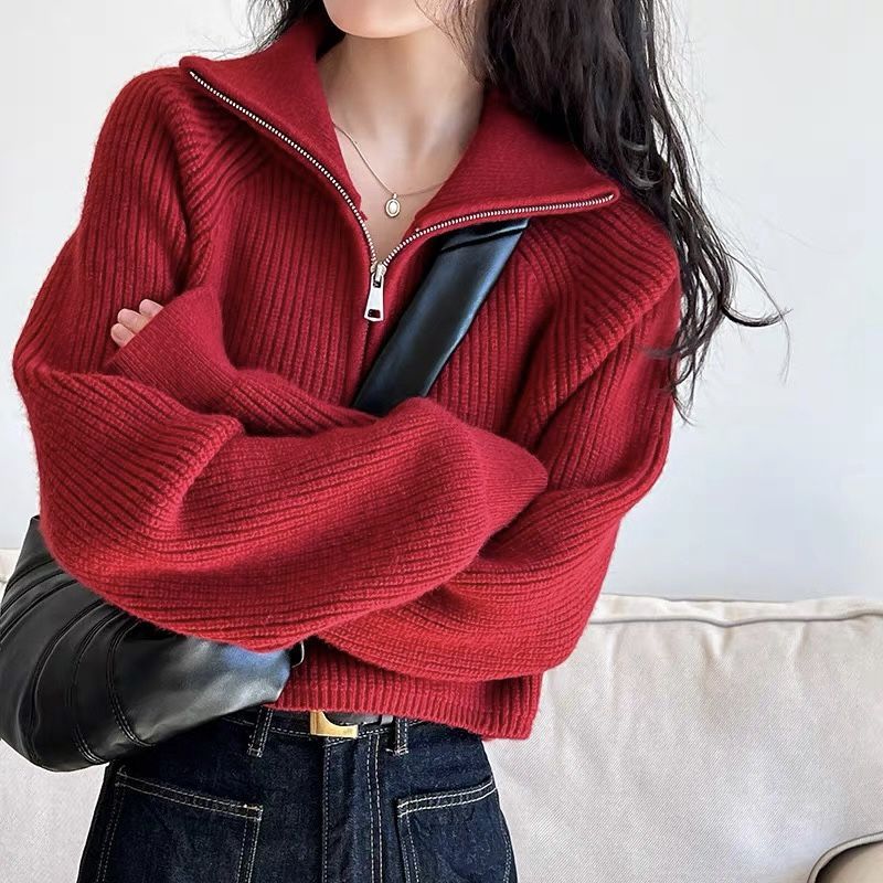 Kitty | Oversized Quarter-Zip Knit Sweater