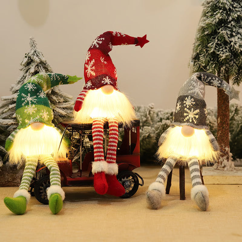 Knit Light-Up Christmas Gnome