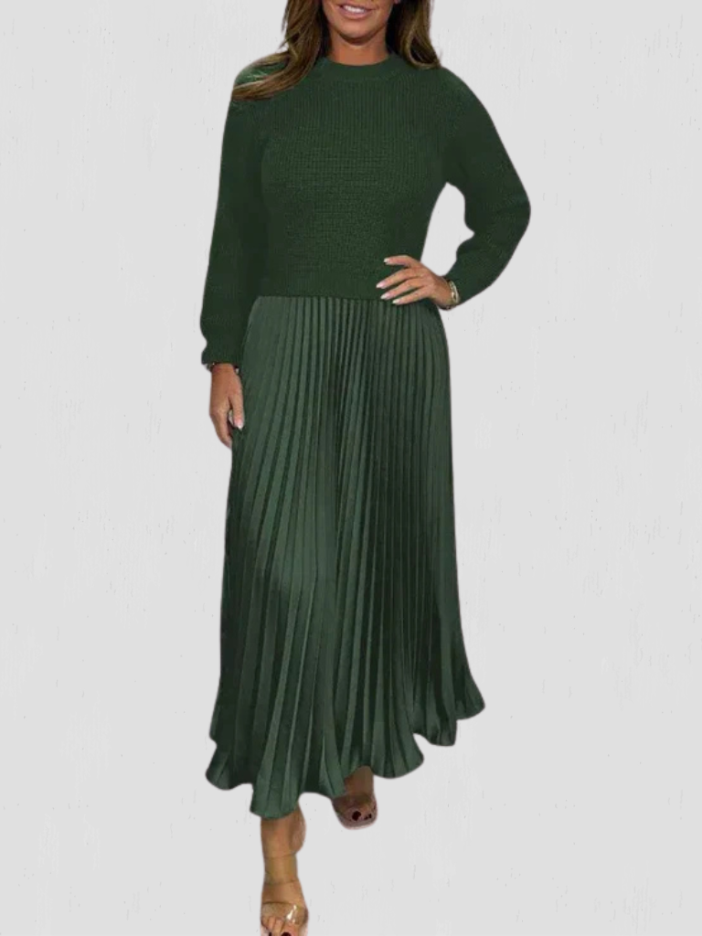 Lacy | Pleated Knit Maxi Dress