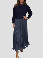 Lacy | Pleated Knit Maxi Dress