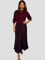 Lacy | Pleated Knit Maxi Dress