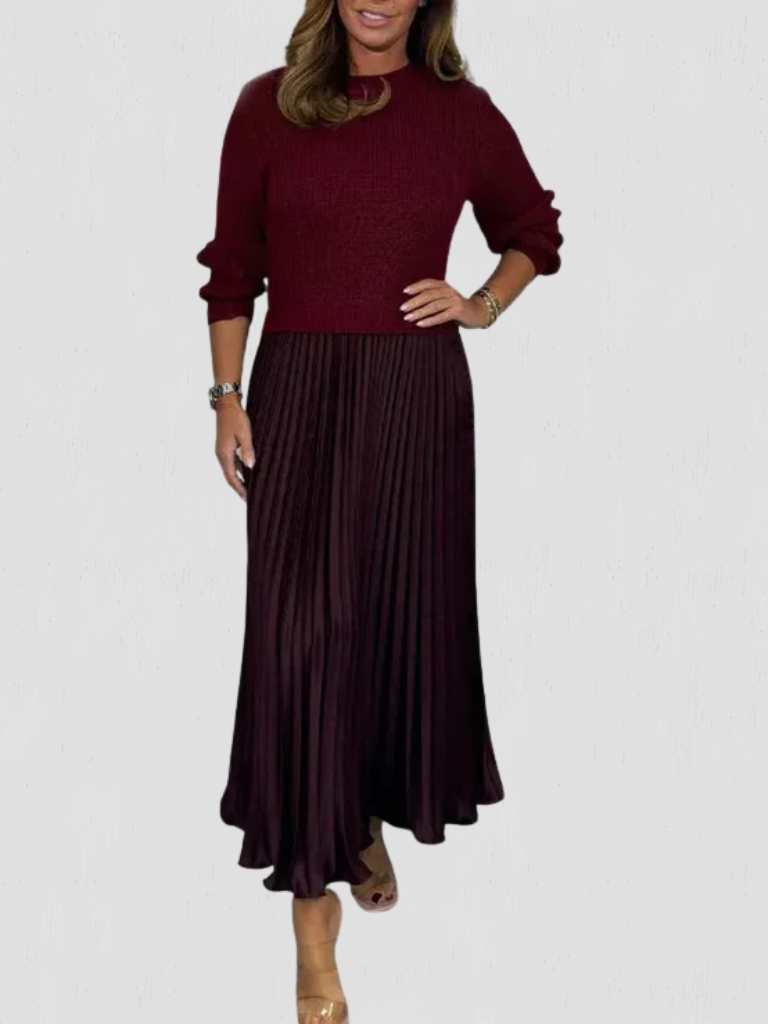 Lacy | Pleated Knit Maxi Dress