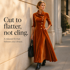 Lenora | Cowl-Neck Velvet-Look Maxi Dress