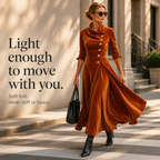 Lenora | Cowl-Neck Velvet-Look Maxi Dress