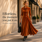 Lenora | Cowl-Neck Velvet-Look Maxi Dress