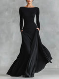 Leslie | Modern Pleated Crepe Dress