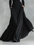 Leslie | Modern Pleated Crepe Dress