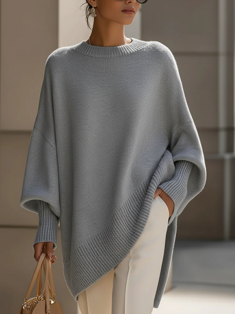 Lexi | Oversized Ribbed Crewneck Sweater