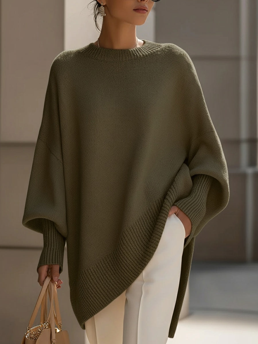 Lexi | Oversized Ribbed Crewneck Sweater