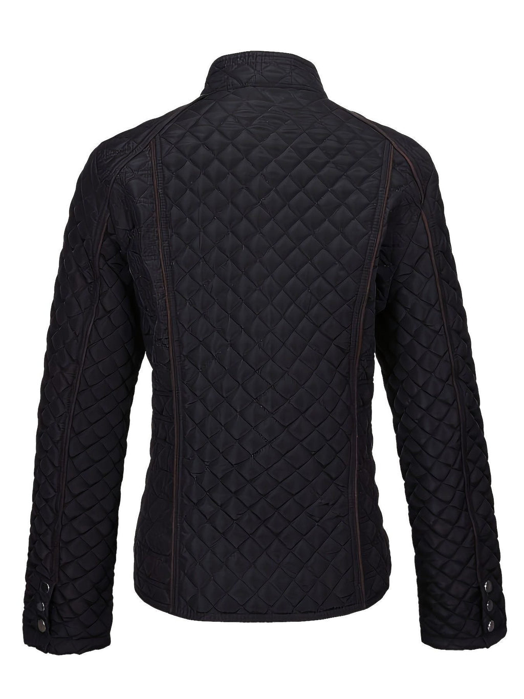 Libby | Quilted Zip-Front Stand Collar Jacket