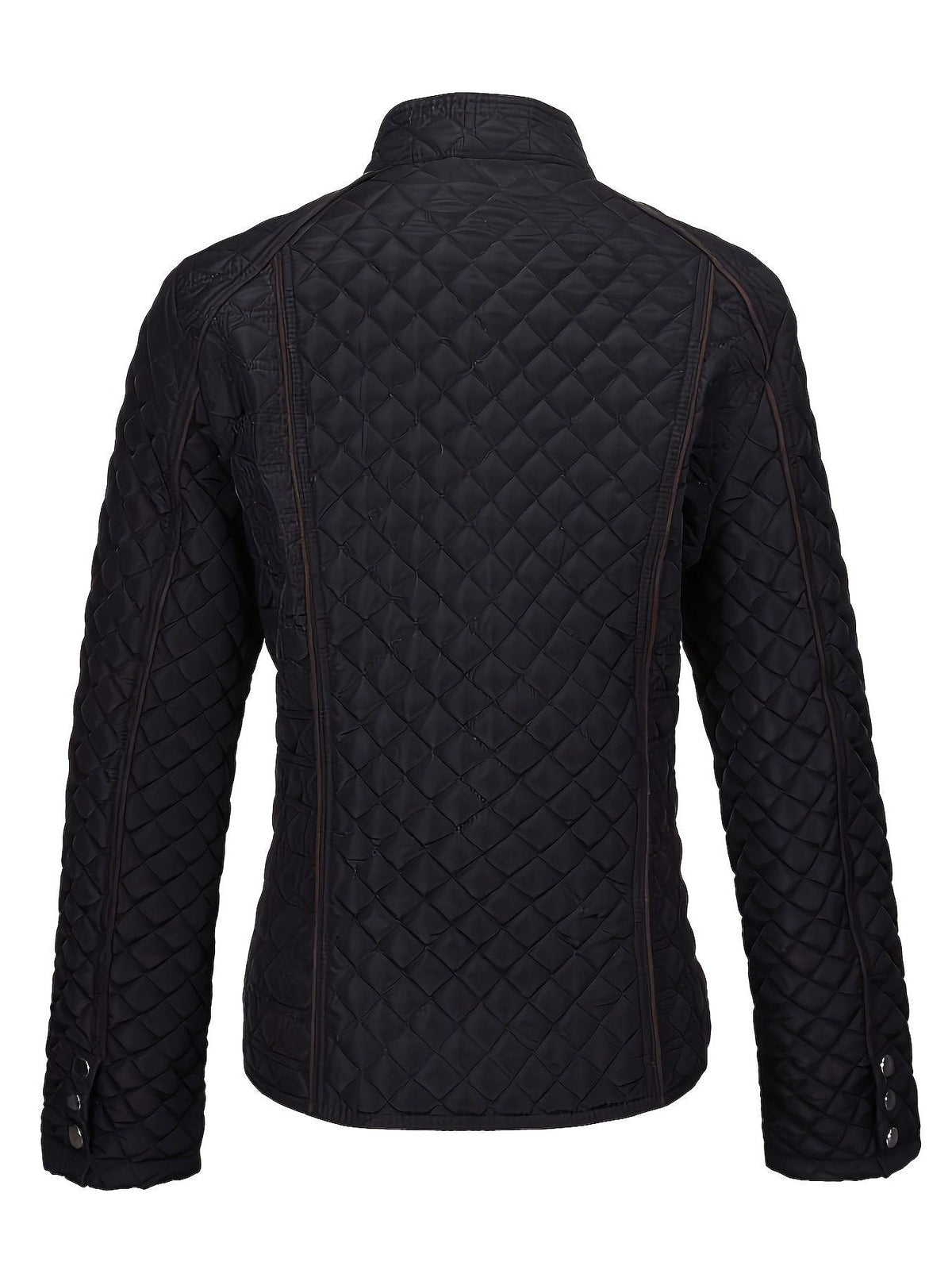 Libby | Quilted Zip-Front Stand Collar Jacket