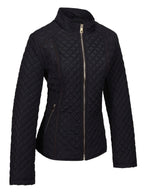 Libby | Quilted Zip-Front Stand Collar Jacket