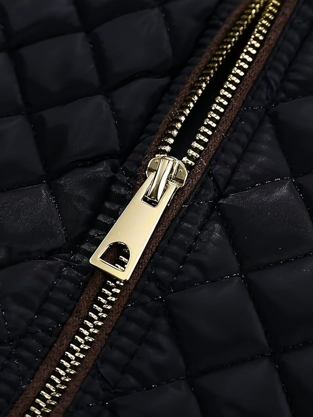 Libby | Quilted Zip-Front Stand Collar Jacket