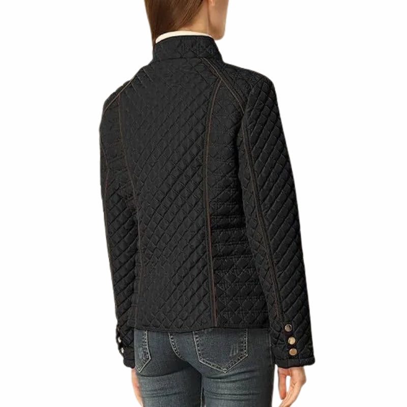 Libby | Quilted Zip-Front Stand Collar Jacket