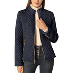 Libby | Quilted Zip-Front Stand Collar Jacket