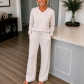 Lori | Wide-Leg Drawstring Knit Lounge Set