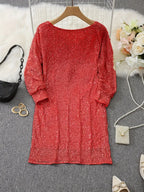 Lorna | Contrast Sequined Pull-On Dress