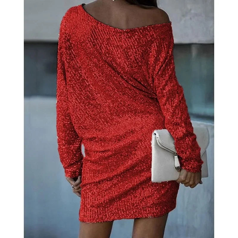 Lorna | Contrast Sequined Pull-On Dress